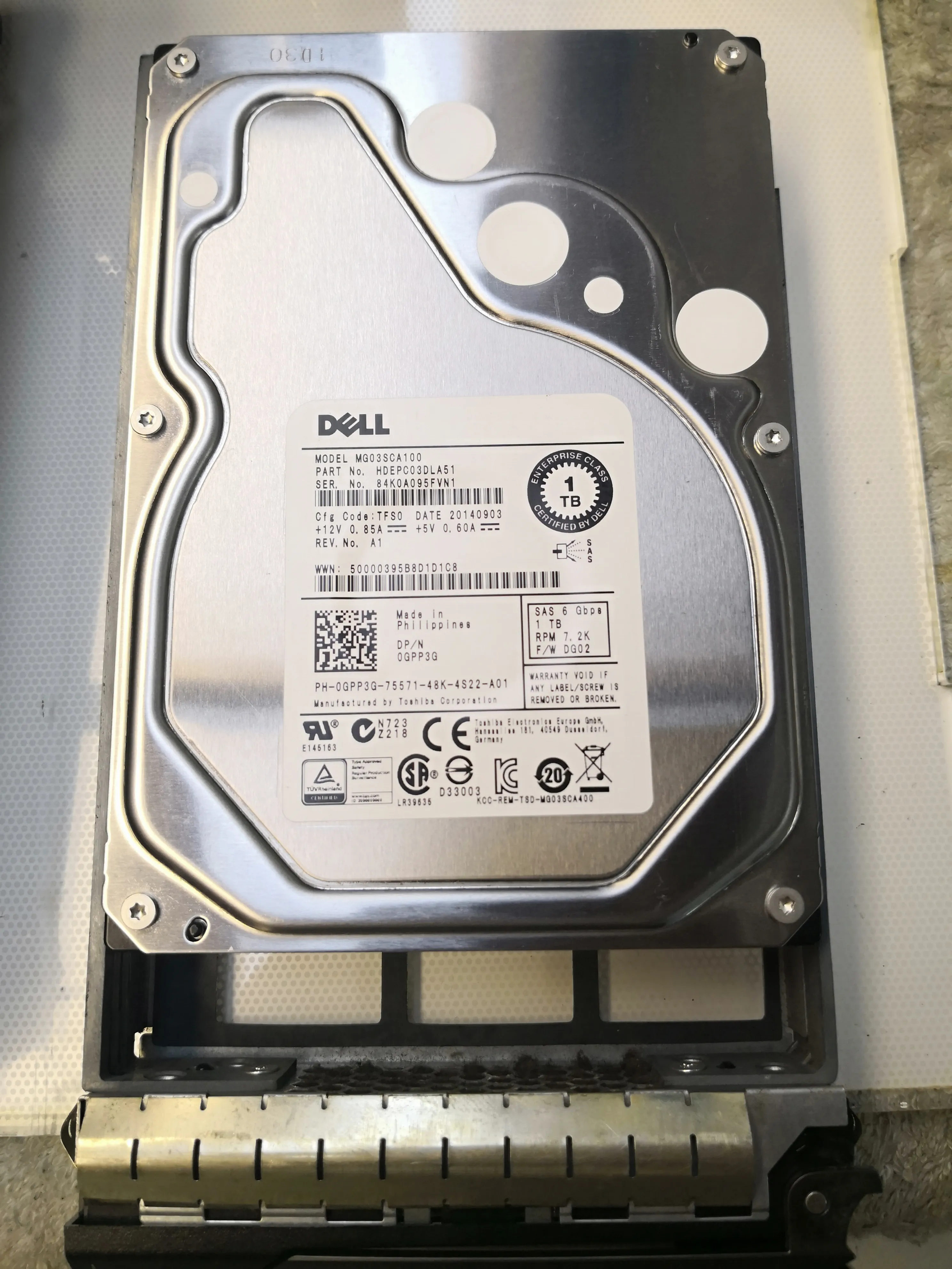 Dell MG03SCA100 DP/N 0GPP3G 1TB