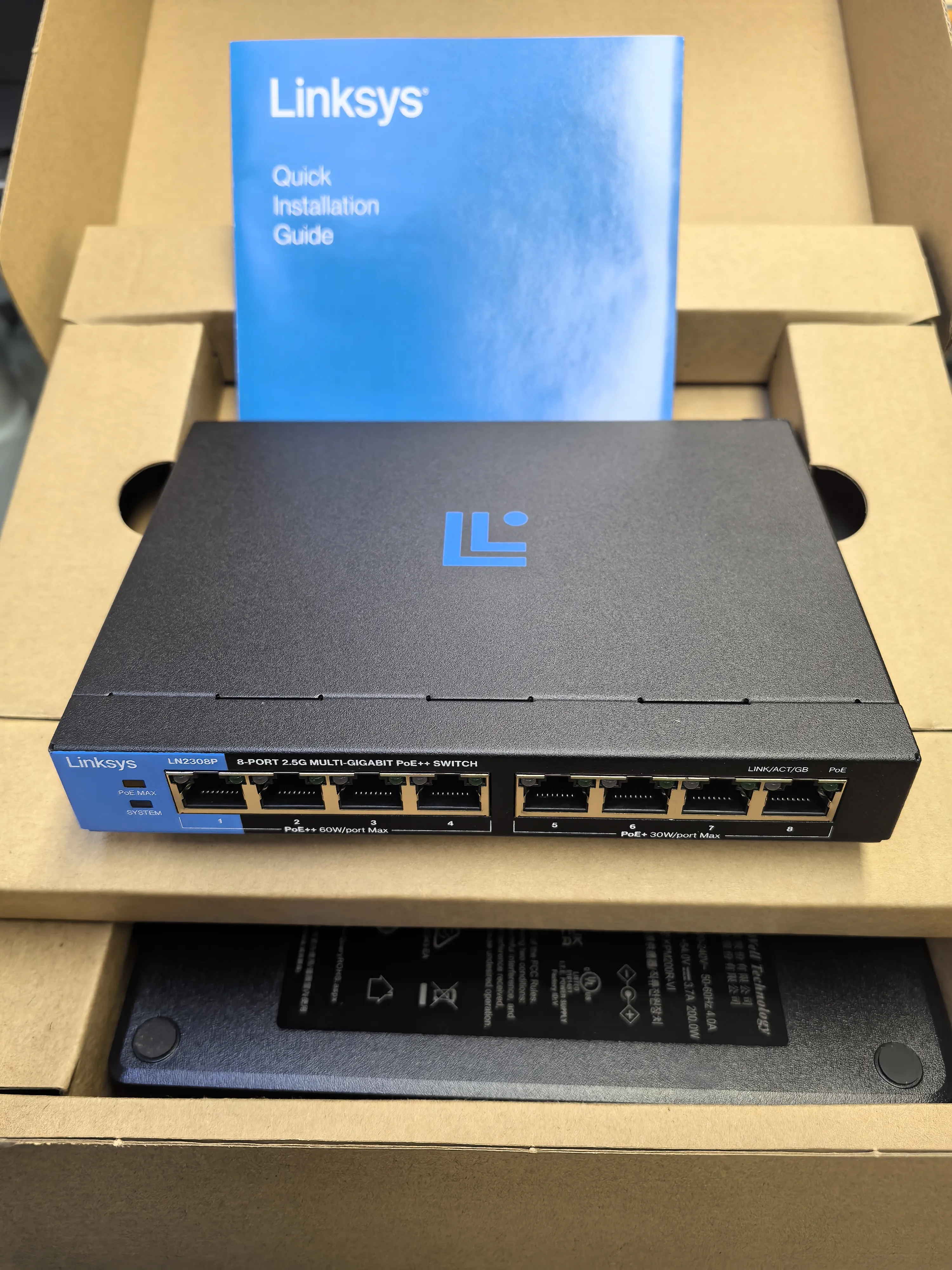 Linksys LN2308P 5 Port POE++ 2.5G Multi-Giga